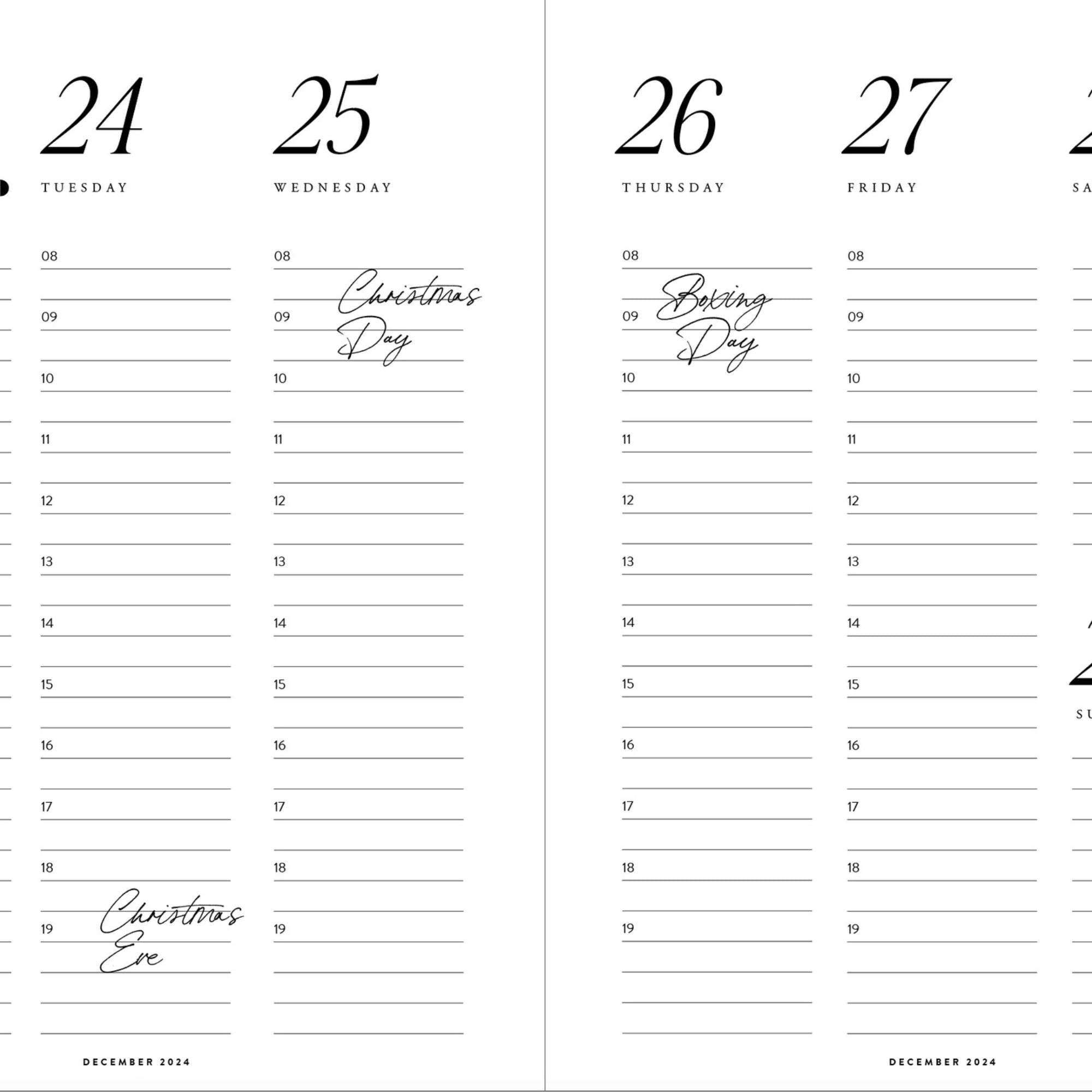 2024 Linen Hardcover Planner