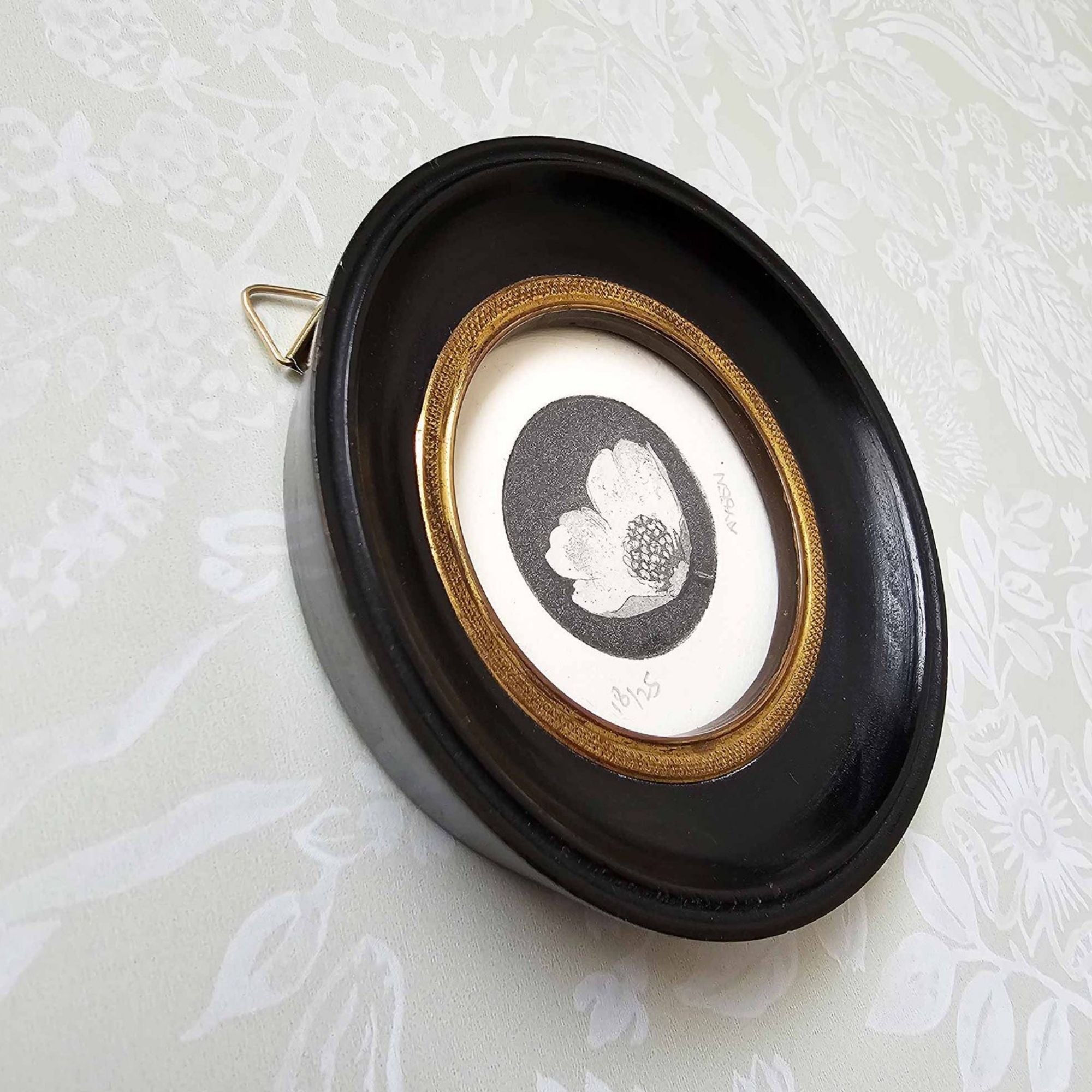 Buttercup Print in Vintage Black Frame