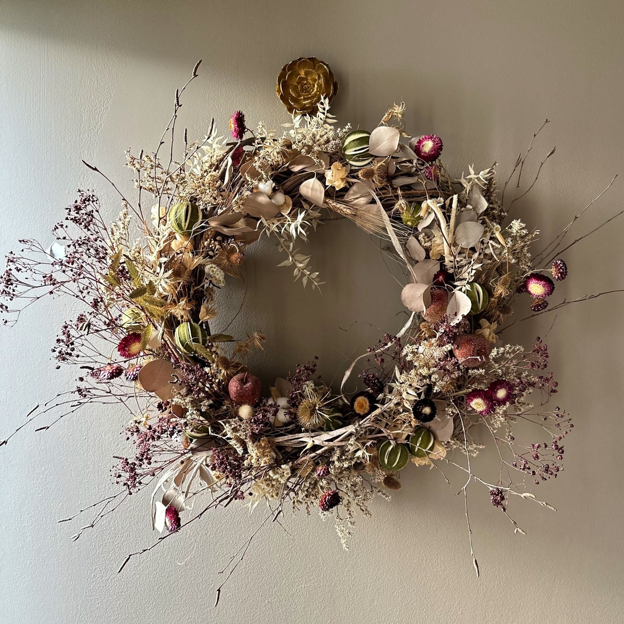 Earthy Dried Autumnal Wreath
