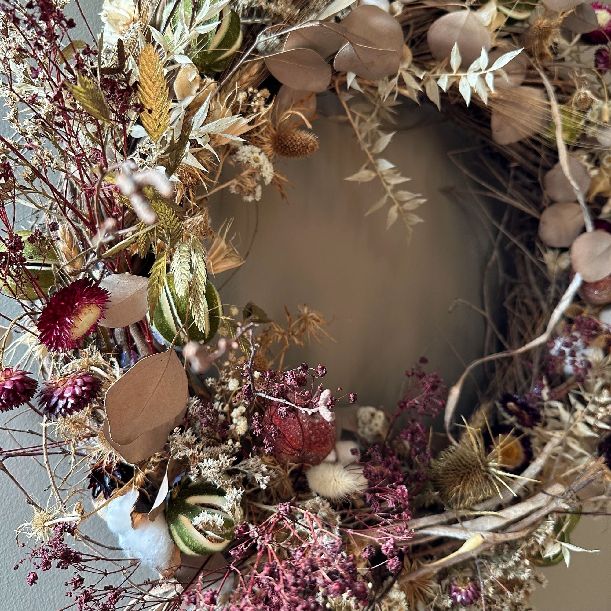 Earthy Dried Autumnal Wreath