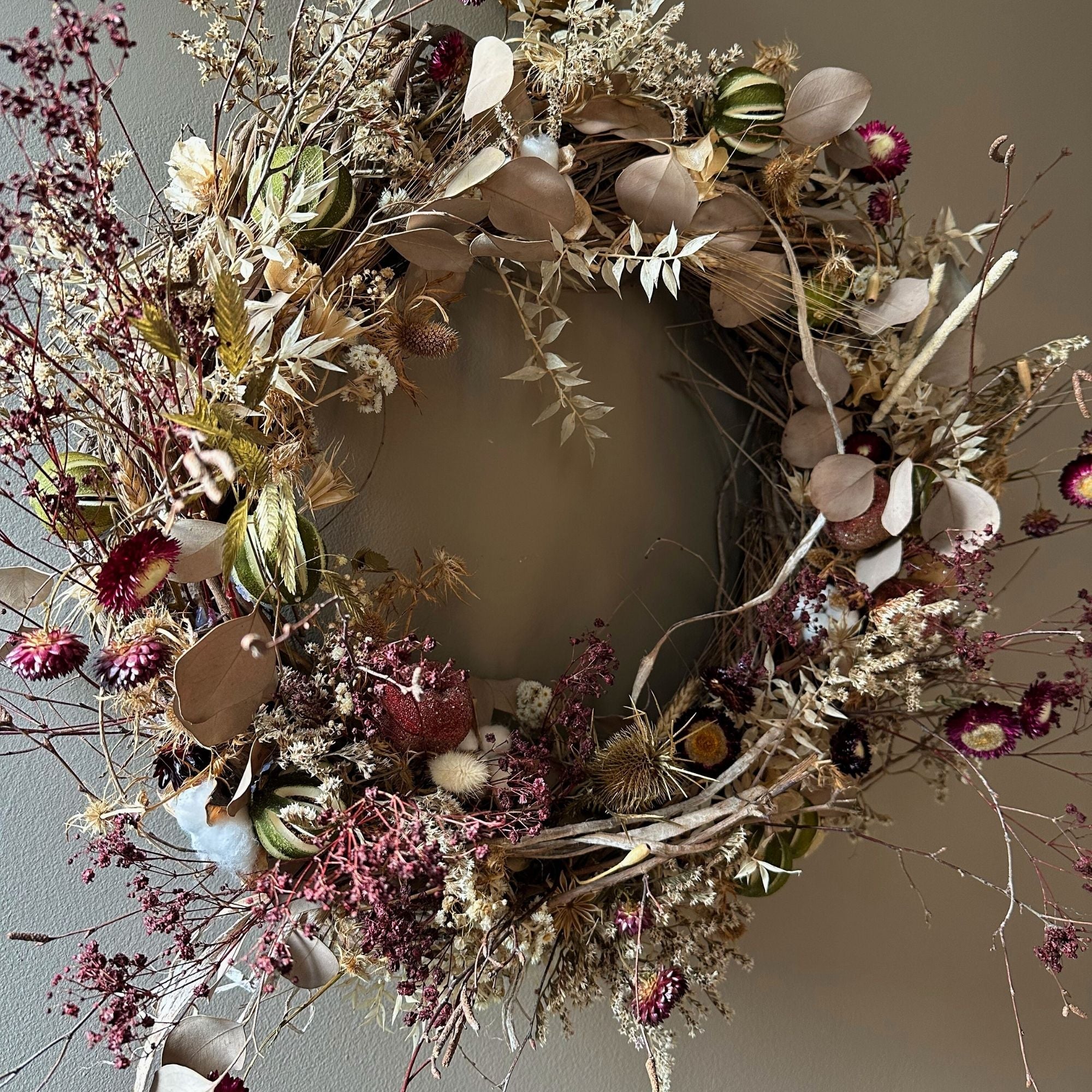 Earthy Dried Autumnal Wreath