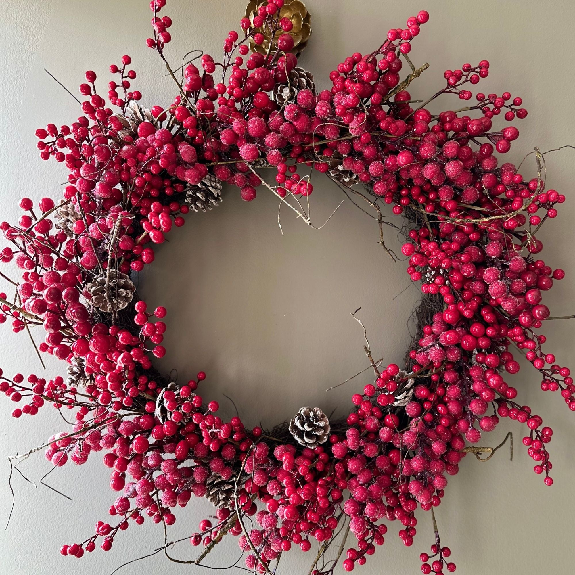 Frosted Red Berry Wreath