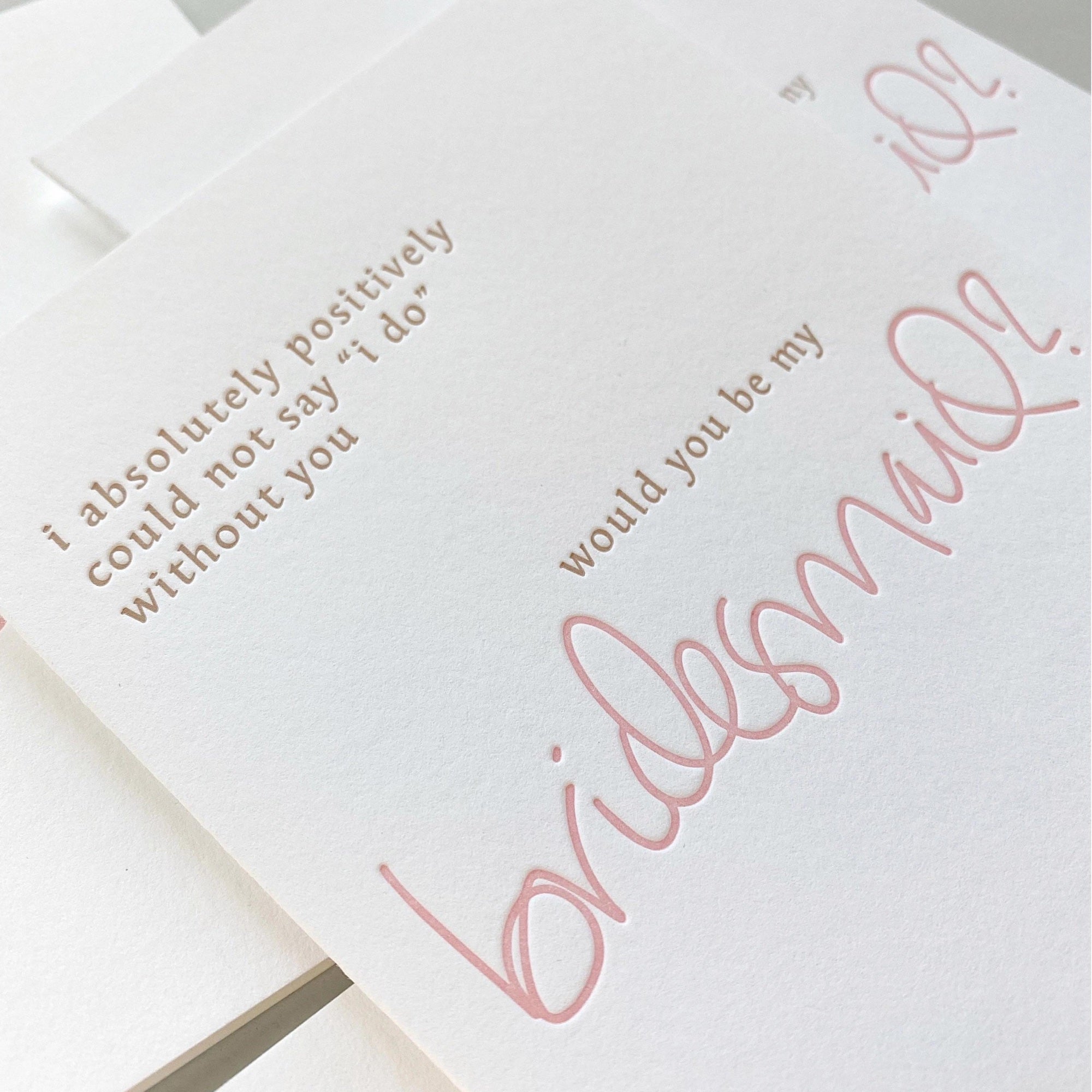 Bridesmaid Card
