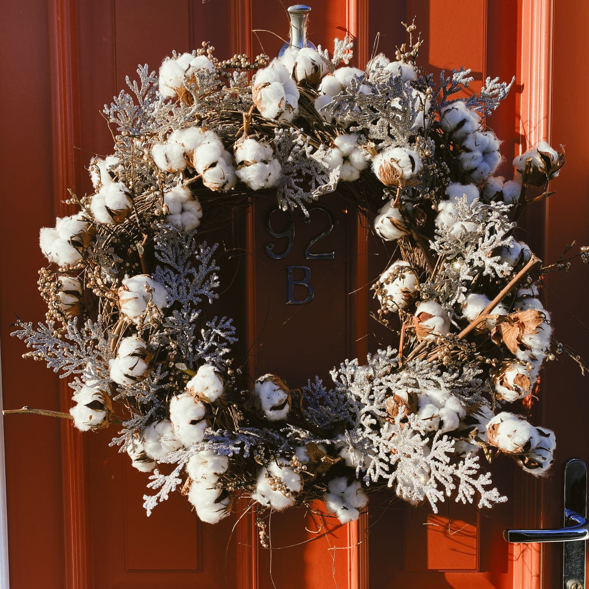 Sparkly Cotton Winter Wreath