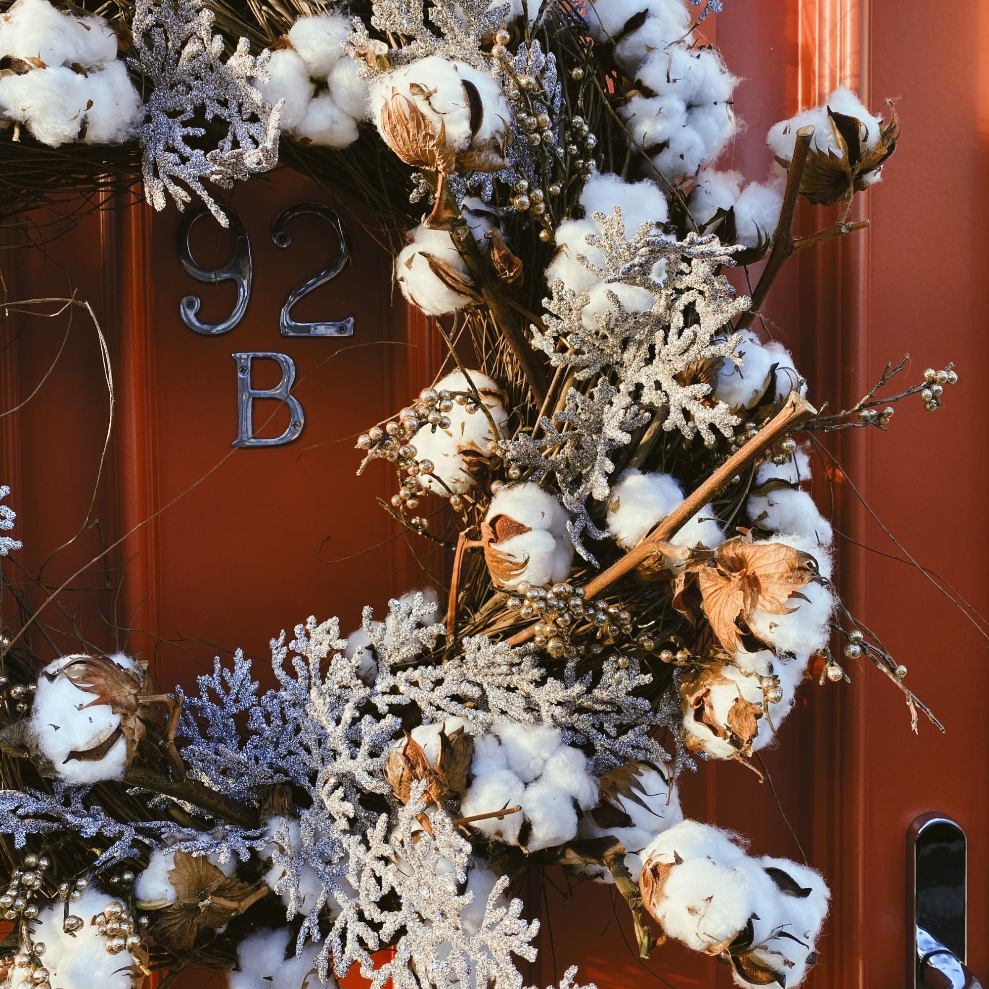 Sparkly Cotton Winter Wreath