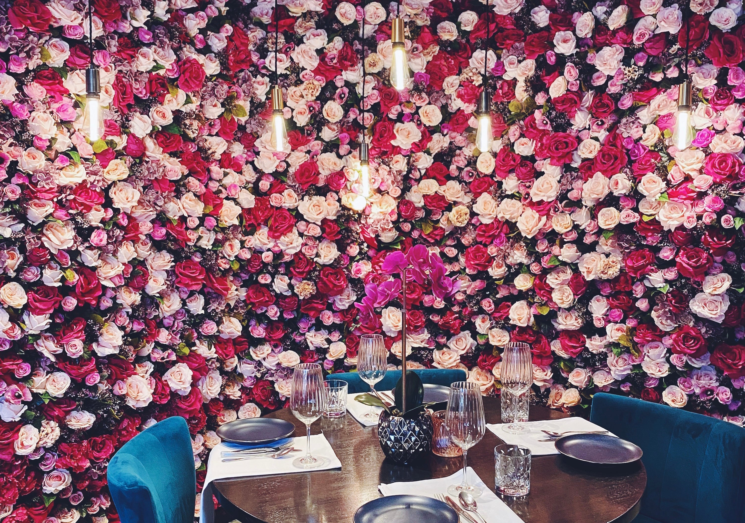 Restaurant Flower Installation