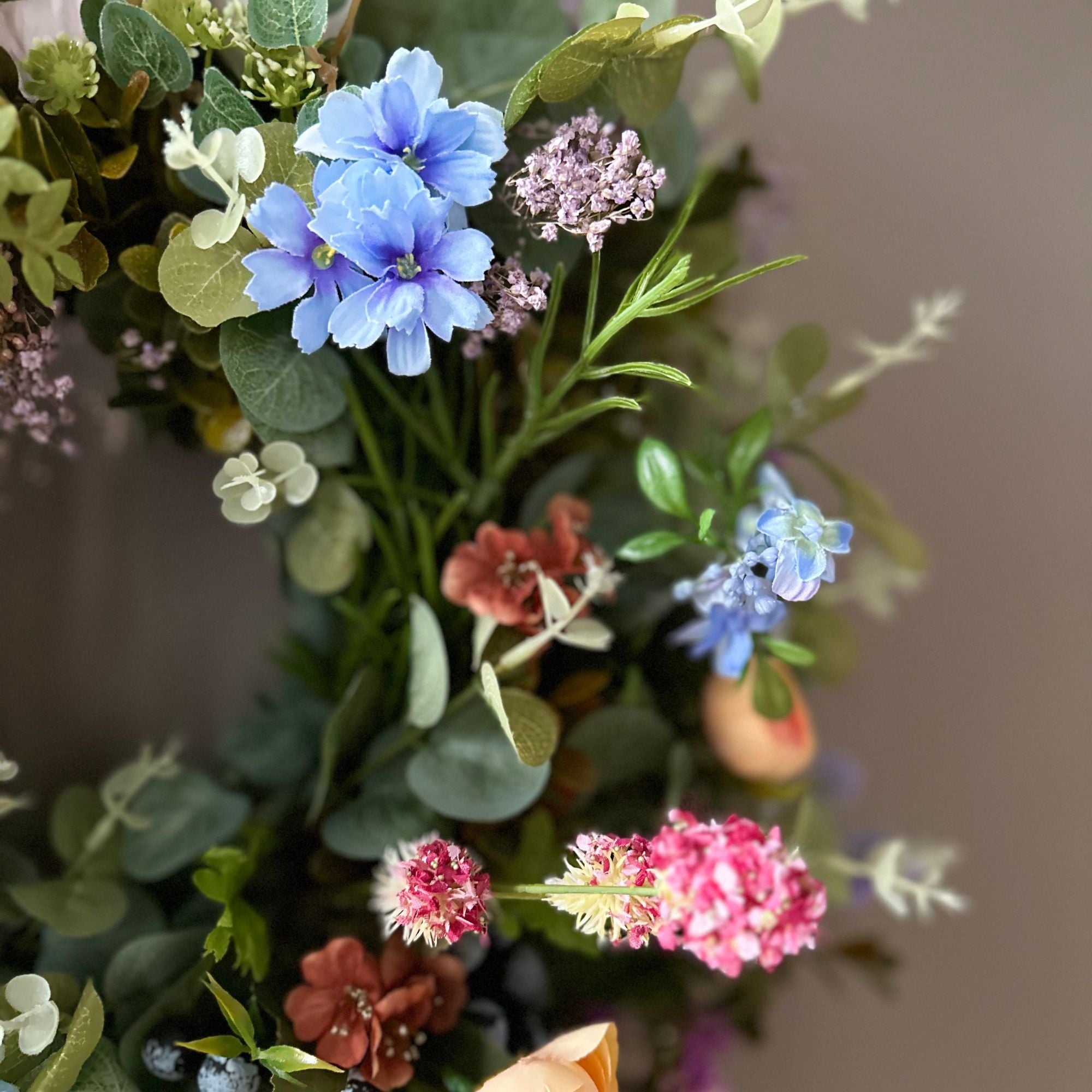 Radiant Blooms Faux Wreath