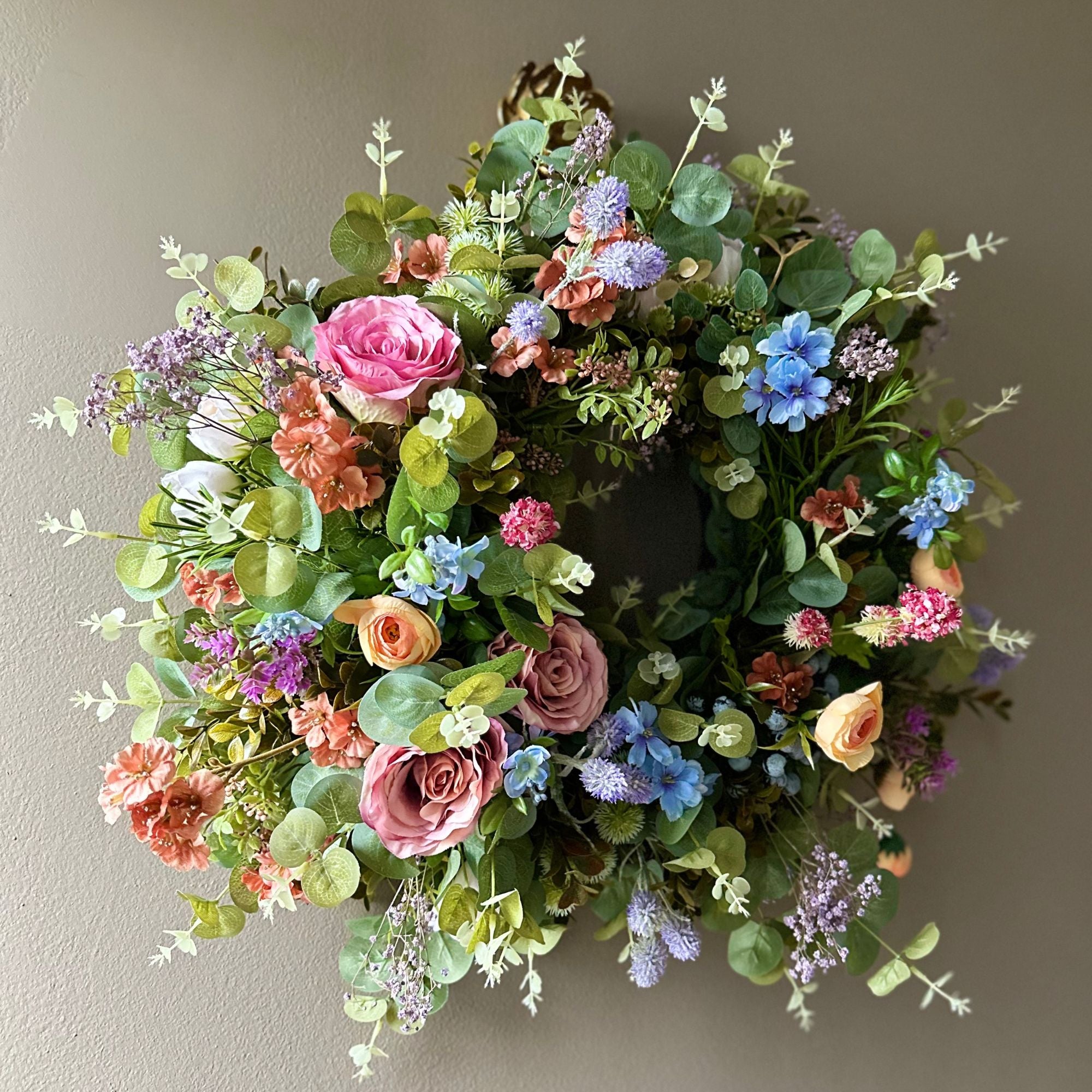 Radiant Blooms Faux Wreath