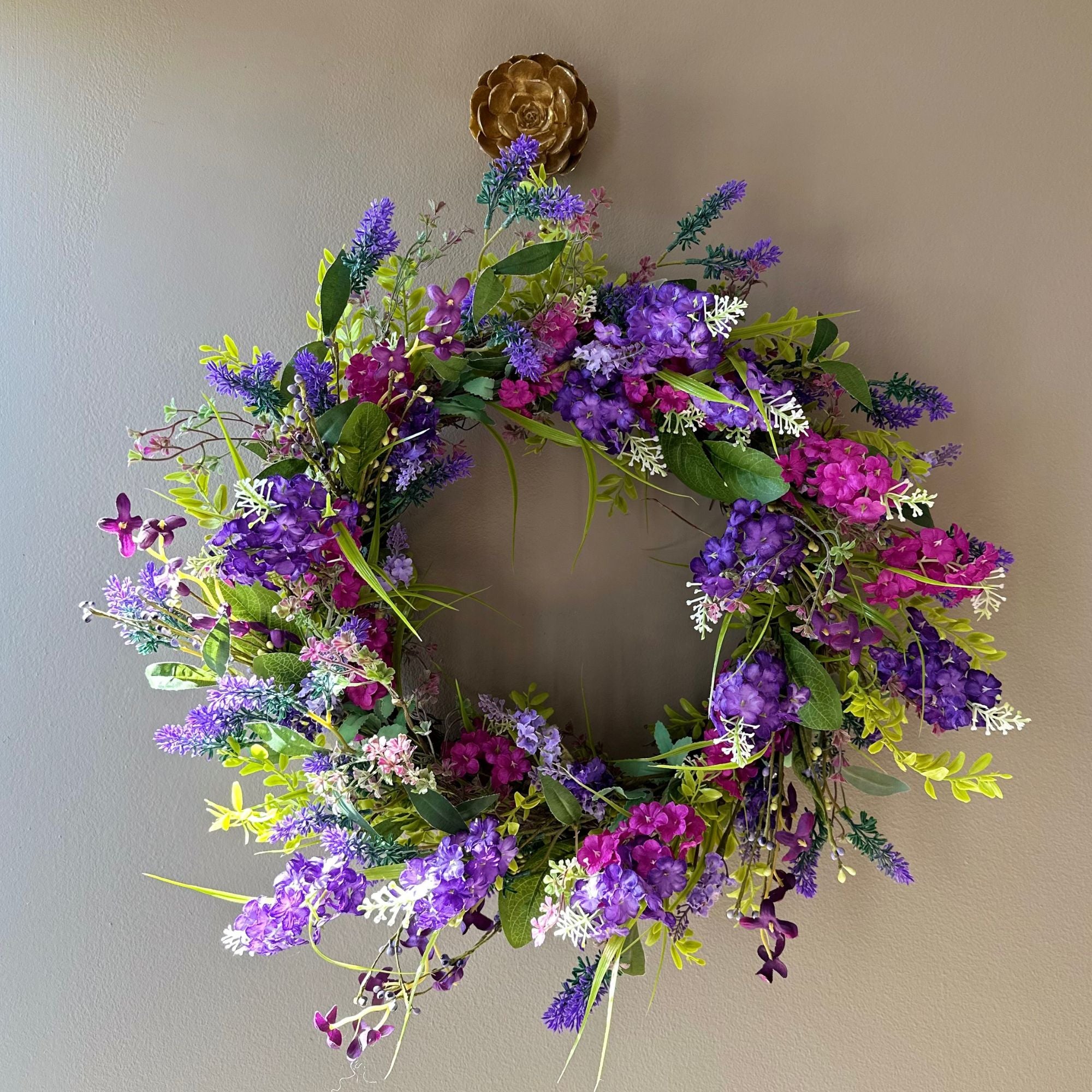 Violet Floral Wreath